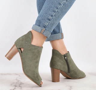 Botki sandały damskie zabudowane na obcasie Jezzi ASA107-35