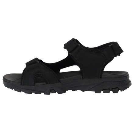 Czarne sportowe sandały męskie wytrzymałe na rzepy American Club