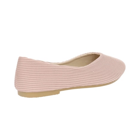 Balerinki damskie wycięte pudrowy róż czółenka płaskie Jezzi