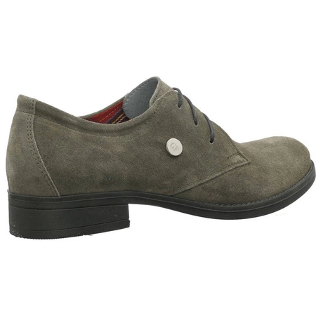 Półbuty damskie skórzane nobukowe Gino Fabiani