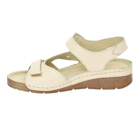 Eleganckie i wygodne sandały damskie ze skóry naturalnej na komfortowej podeszwie Gino Fabiani