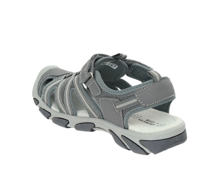 Zabudowane sandały chłopięce sportowe górskie z gumowy czubkiem American Club