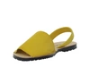 Skórzane żółte sandały płaskie El Pimpi - Made in Spain