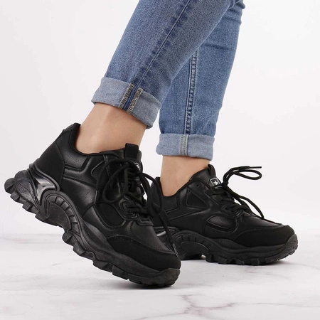Czarne sneakersy damskie HIT 2023 NEWS