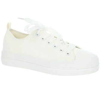 Białe creepersy damskie trampki na grubej podeszwie NEWS