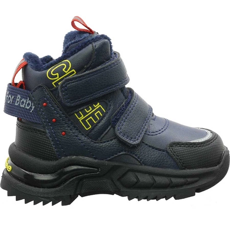 Granatowe trzewiki chłopięce buty zimowe małe rozmiary Clibee