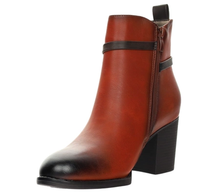 Piękne eleganckie botki ocieplane na średnim obcasie Jezzi