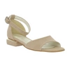Eleganckie beżowe sandały płaskie z zakrytą piętą AZALI