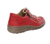 Czerwone półbuty damskie skórzane szyte na zamek i sznurowadła  Helios 411