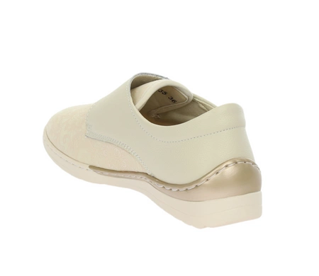 Skórzane półbuty damskie komfortowe na rzep ortopedyczne na haluksy UNISOFT