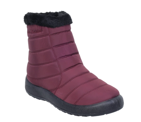 Bordowe śniegowce damskie na zamek wodoodporne Jezzi