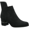 Czarne zamszowe botki damskie na klocku Jezzi 