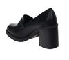 Czarne mokasyny damskie na szerokim klocku i platformie Jezzi