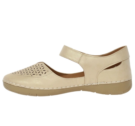 Komfortowe zabudowane sandały damskie zabudowane na rzep Jezzi