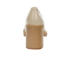 Beżowe eleganckie półbuty wsuwane na obcasie i platformie Jezzi