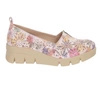 Eleganckie i komfortowe półbuty damskie wsuwane w różowe kwiatki Jezzi