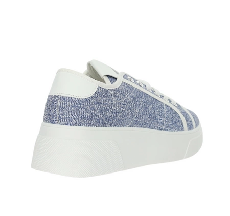 Niebieskie damskie adidasy na białej platformie Mc Braun