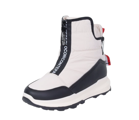 Jasne śniegowce damskie ciepłe buty zimowe na zamek NEWS