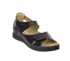 Czarne sandały damskie zdrowotne skórzane od Helios