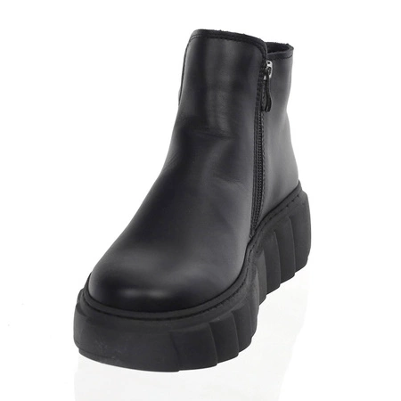 Modne półbuty damskie zimowe ze skóry naturalnej Polskie Gino Fabiani