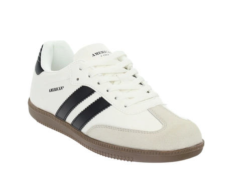 Trampki białe modne Hit sezonu tenisówki na kauczukowej podeszwie SAMBA American Club