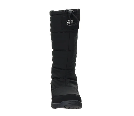 Czarne wysokie śniegowce damskie na zamek ze ściągaczem American Club