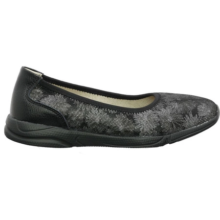 Czarne baleriny czółenka damskie sportowe komfortowe Jezzi 21PB32-3612