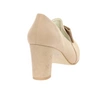 Eleganckie beżowe czółenka na grubym obcasie Dalia- Produkt Polski