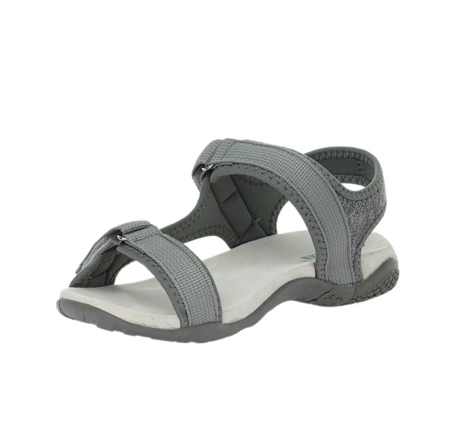 Szare sportowe sandały damskie ze skórzana wkładką American Club