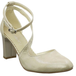 Skórzane czółenka z paskami ślubne Gino Fabiani