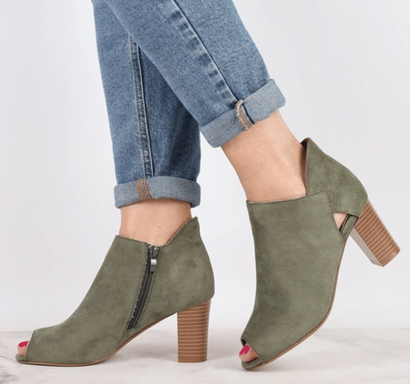 Botki sandały damskie zabudowane na obcasie Jezzi ASA107-35