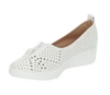 Ażurowe białe czółenka damskie wsuwane półbuty Jezzi Comfort