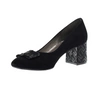 Czarne wygodne czółenka na szerokim obcasie Jasmine od Azali