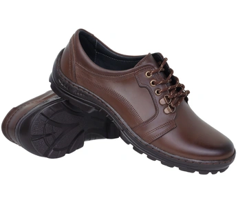 Męskie półbuty brązowe skórzane eleganckie i wytrzymałe Activ