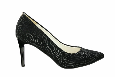 Szpilki czarne zamszowe Massimo Lucchesi