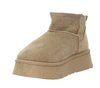 Beżowe zamszowe śniegowce EMU na platformie ciepłe botki- rozmiarówka zaniżona