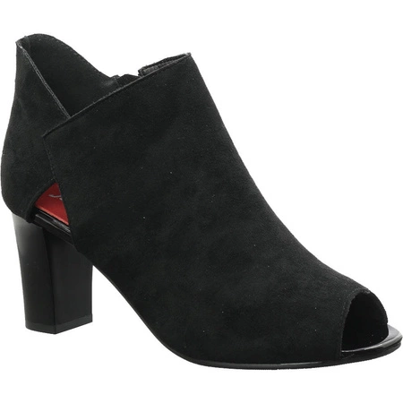 Botki damskie na obcasie peep-toe wiosenne Jezzi