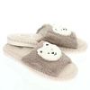 Miękkie kapcie damskie z misiem