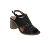 Czarne sandały damskie eleganckie na drewnianym kolckuJezzi