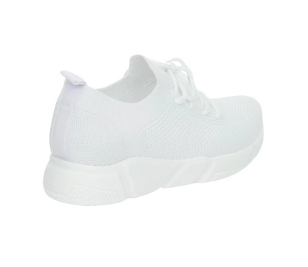 Białe buty damskie pełne wsuwane z siatki NEWS