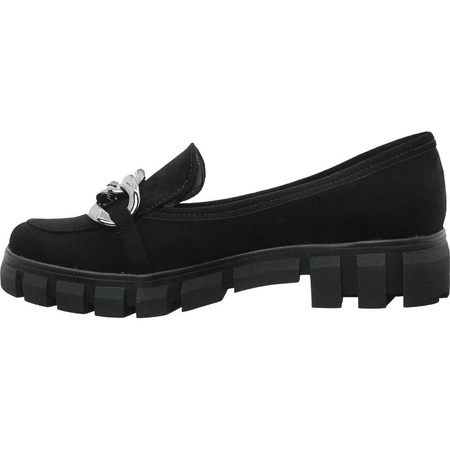 Modne półbuty damskie płaskie mokasyny Polskie lordsy Azali