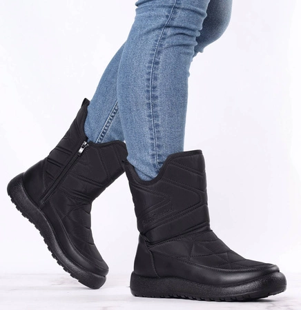 Ciepłe kozaki zimowe płaskie z membraną wodoodporną Jezzi