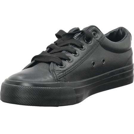 Trampki czarne skórzane adidasy młodzieżowe NEWS