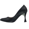 Czarne czółenka damskie na obcasie kielichowym Massimo Lucchesi