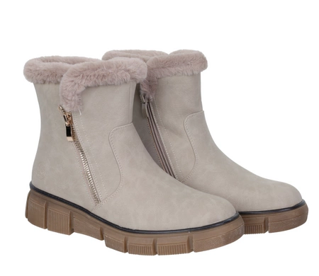 Jasne buty zimowe damskie ciepłe botki damskie trzewiki eleganckie Jezzi