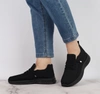 Lekkie czarne adidasy damskie slip-on z siatki NEWS