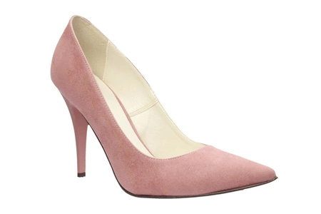 Wysokie szpilki zamszowe pudrowy róż JUMA
