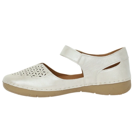 Płaskie sandały damskie na rzep z zakrytą piętą i palcami Jezzi