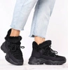 Czarne sneakersy damskie zimowe ocieplane Jezzi