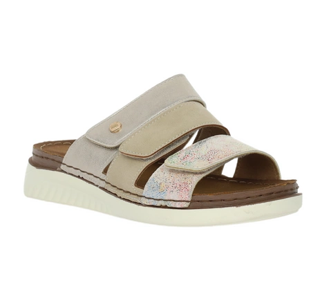 Eleganckie i komfortowe klapki damskie płaskie na rzepy Jezzi